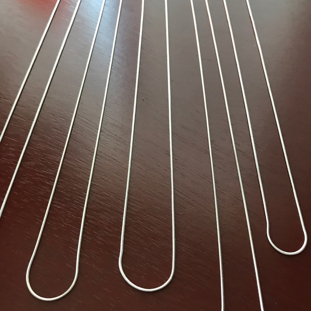 925 Sterling silver plated snake chains - Picture 5 of 5
